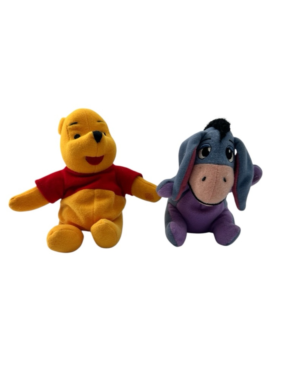 Vintage 1997 Pooh and Friends Plush Set -Pooh and Eeyore 5” Bean Bag